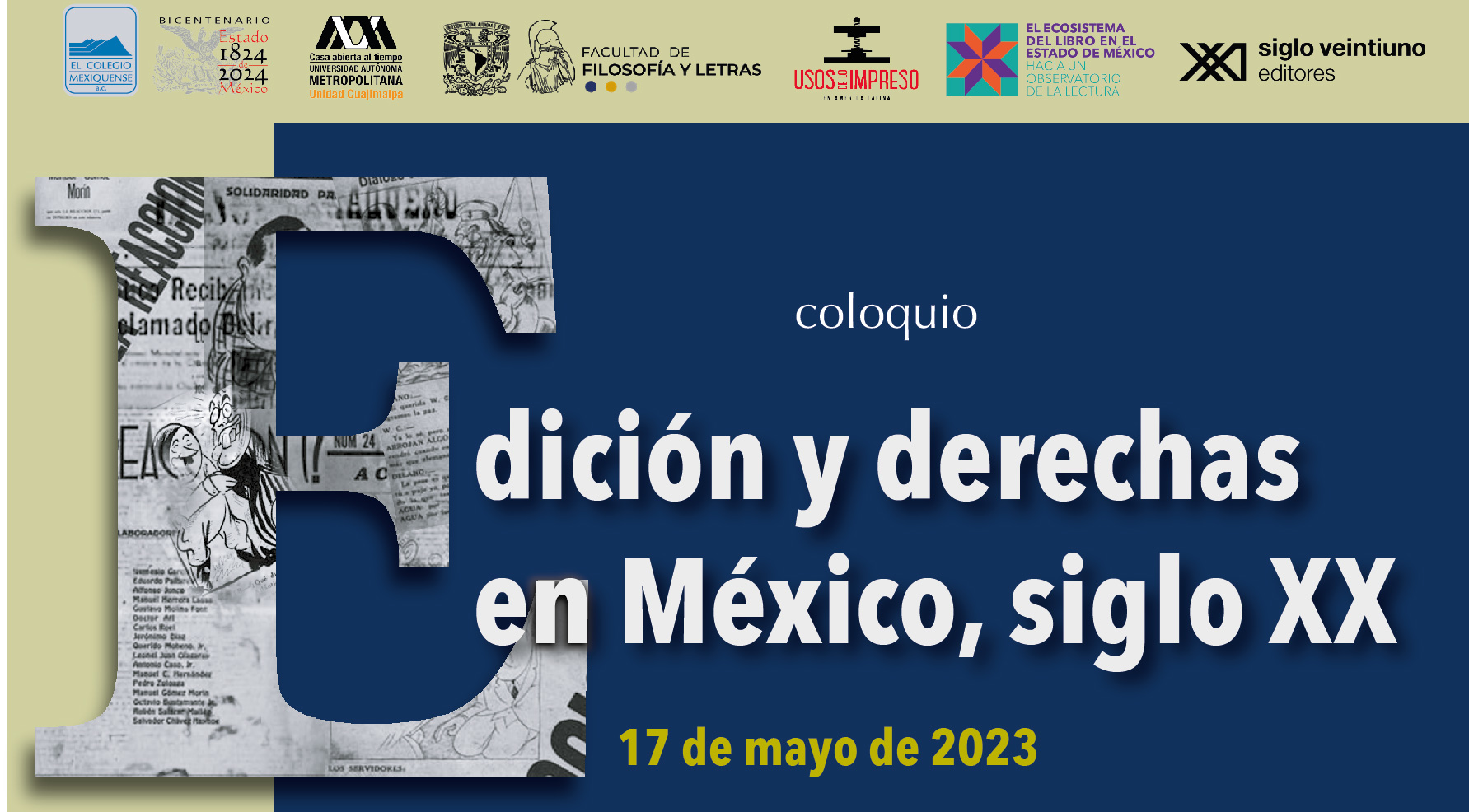 Coloquio. Edición y derechas en México, siglo XX