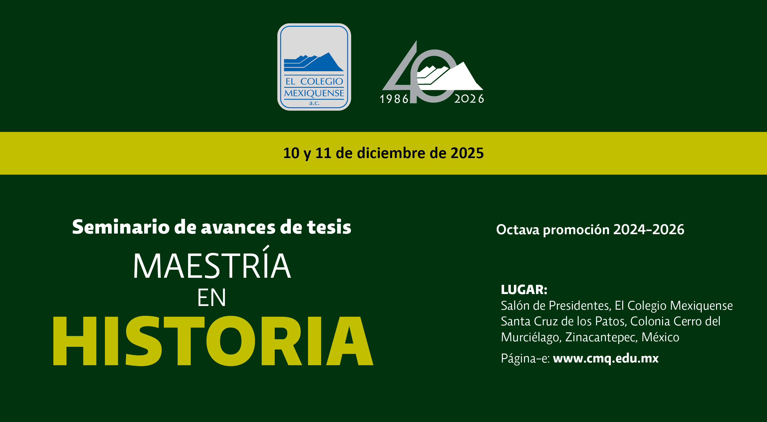 Presentación de avances de tesis. Maestría en Historia